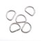 100 Pack 1/2" Dee Rings D-Ring Metal Buckle Strap Sewing Accessories